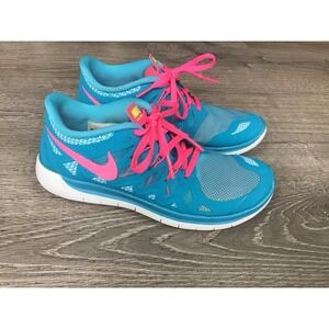 Nike Free 5.0 (GS) Blue Youth Size 5Y Girls Running Sneakers 644446-401 Shoes